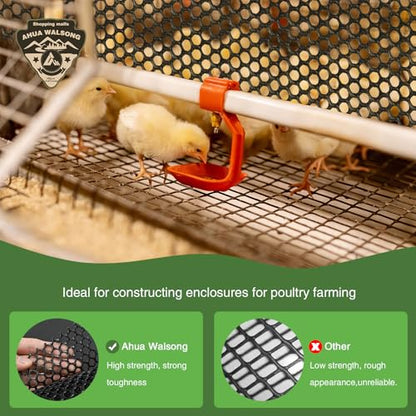 Black Plastic Wire Mesh Fence 16In x 10Ft, Chicken Wire Fencing for Poultry - color: Black, size: 16IN x 10FT
