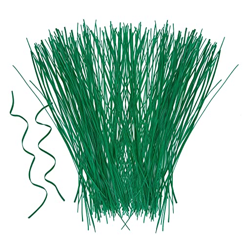 Plant Twist Ties - 8'' Plant Ties for Climbing Plants, Pack of 100, Green