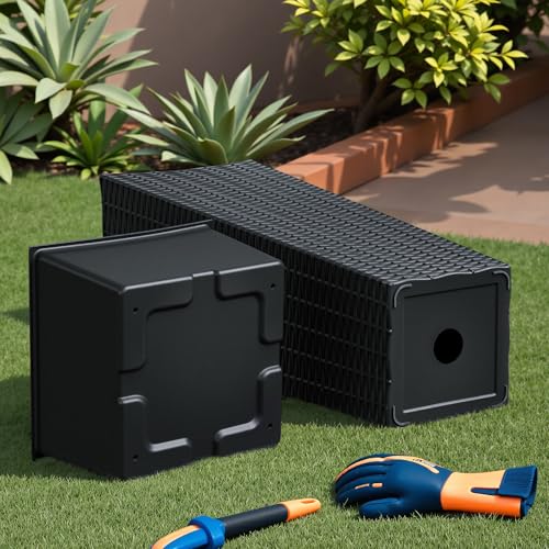 Devoko Resin 23.6'' Tall Planters, Large Taper Outdoor Planter - color: Black, size: 23.6" Set of 2