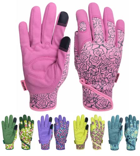 Cute Pattern Gardening Gloves,Thornproof Garden Glove,Gardener Gift - color: 1 Pair Per Pack-pink, size: Medium