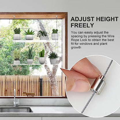 2-Tier Hanging Clear Plant Shelves for Windows,16 Inch per Tier - size: 2 Tier