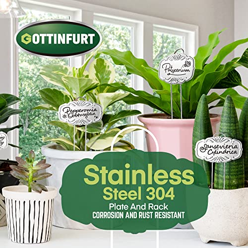 Updated Metal Plant Labels for Garden, 25 Pack Stainless Steel DIY Plant Markers Waterproof for Flowers, Vegetables, Seedlings - color: Silver