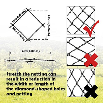 Bird Netting 20x30 Ft, 1/2In Mesh Garden Bird Netting, Fruit Tree Netting - size: 20x30ft-1/2in mesh
