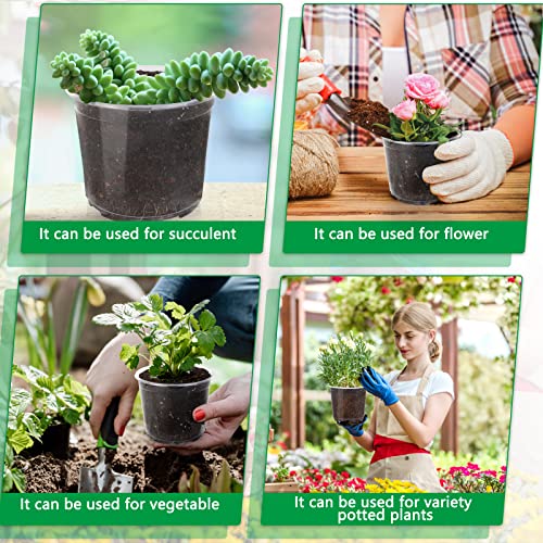 OUPSAUI 28 Pack 4/5/6/7 Inch Clear Nursery Pots for Plants with Drainage Holes, Clear Plastic Seedling Flower Plant Pot Insert, Seed Starter Pots - size: 28PCS-4+5+6+7