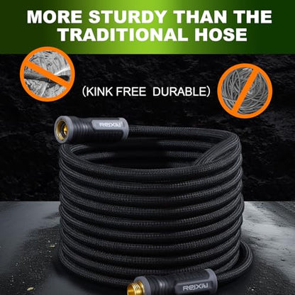 Relxitl Garden Hose, Ultra Lightweight Water Hose 50FT - color: Black, size: 50FT