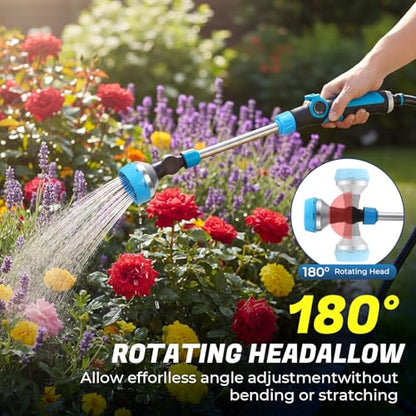 Meanplan 2 Pack Watering Wands for Garden Hose, 18.5 Inch, 180° Head