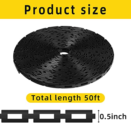 50 Ft Plastic Chain Lock Tree Tie, 1/2" Wide Adjustable Tree Support Straps - color: 1 Pcs