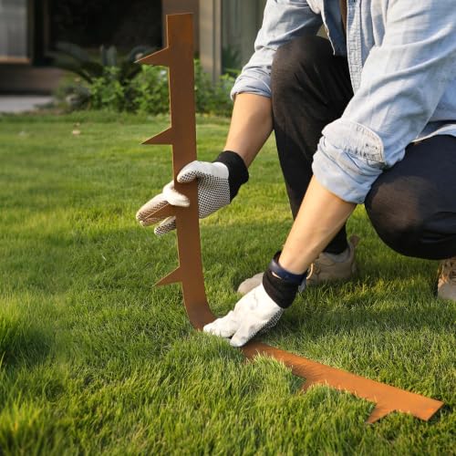 Worth Garden 10-Pack 4.5"x40" Metal Landscape Edging 33' Landscaping Border - color: Powder-Coated Rust