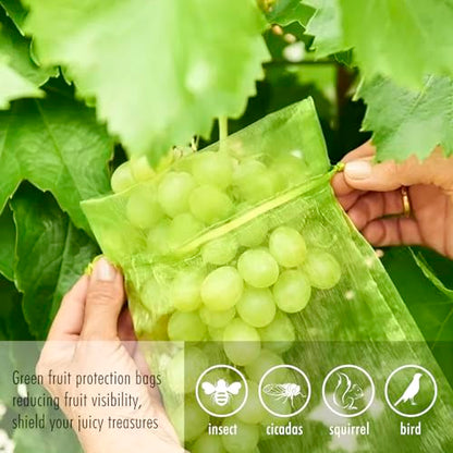 Fruit Protection Bags, Fetanten 4x6 in Mesh Drawstring Bag for Fruit Trees - size: 4 x 6 Inch 40pcs