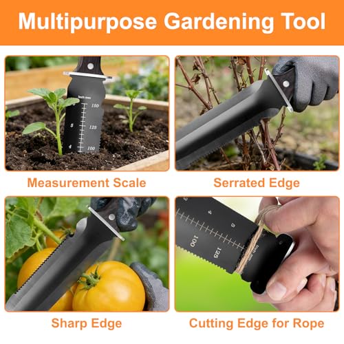 FrutPunch Hori Hori Garden Knife, Garden Tools for Weeding, Planting