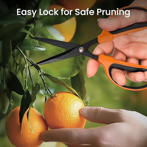 GROWNEER 7.2'' Trimming Scissors Teflon Coated, 1 Pack Pruning Shears