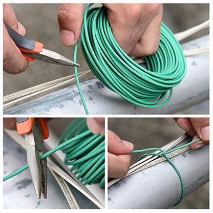 YDSL 66 Feet Soft Plant Tie, Green Twist Garden Ties for Plants, Office Organization and Home(Diameter - 2.5MM) - size: 66feet