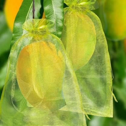 50 Pcs Fruit Protection Bags, 6×9 in Mesh Cover Nets for Tree, Green - color: Green, size: 6×9 in