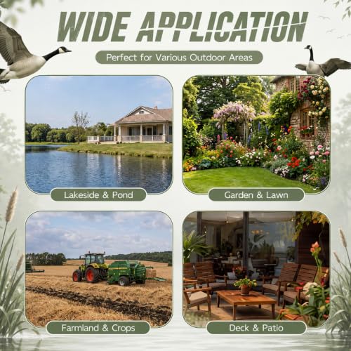 Geese Bird Deterrent Devices Fence System Kit, Post Wire Tape