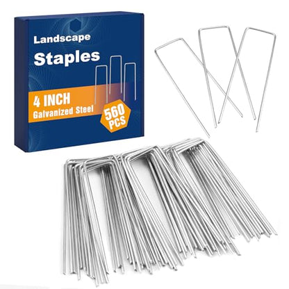 Whonline 560 Pack Landscape Staples 4 Inch, 12 Gauge Garden Staples - color: 4 Inch-560 Pcs