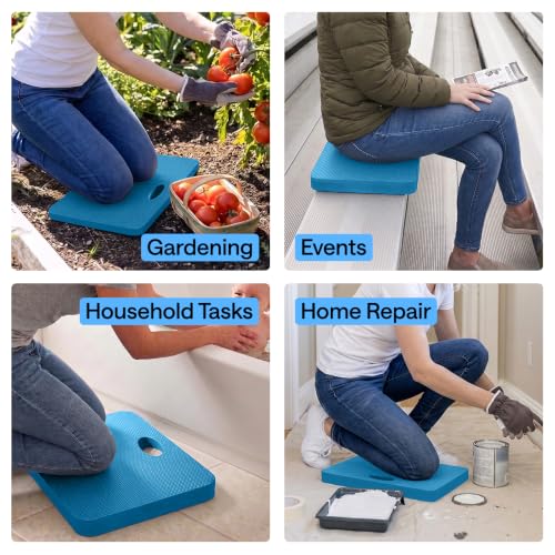 GORILLA GRIP® Extra Thick Foam Kneeling Pad for Gardening 17.5x11 True Blue - color: Blue