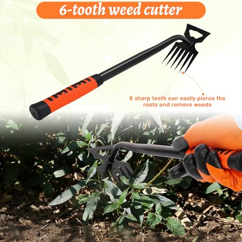 Weed Puller Tool, Portable Stainless Steel Weeder Puller Tool