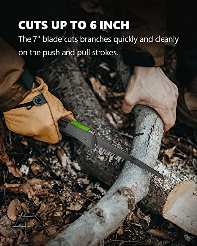 6.5" Gardening Scissors(1pc Straight & 1pc Curved) and 7" Folding Hand Pruning Saw Set Ideal Gardening Gifts