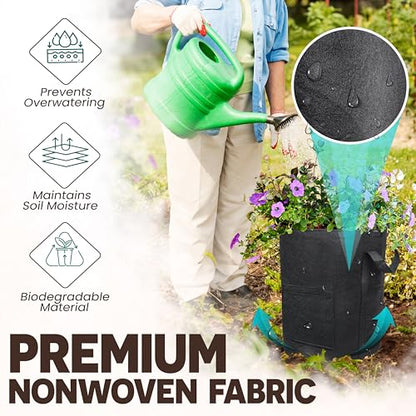 4PCS 20-Gallon Potato Grow Bag-Harvest & Visible Window Garden Planting Bag - style: 4 PCS