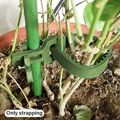 GEZICHTA 10 PCS Tree Stake Support Bands, Heavy Duty Adjustable Interlock Tree Plant Ties, Reusable Garden Plants Shrub Ties 9.4 inch(Green), free size