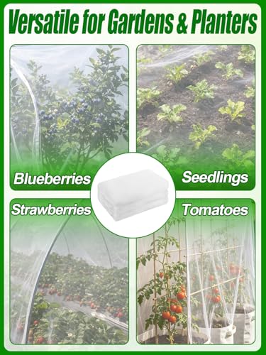 Alphatool 8x25ft Large Garden Netting, Ultra Fine Mesh Plant Covers - size: 8 x 25 ft