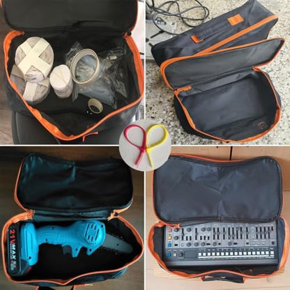 Open Top Tool Tote,Wide Mouth Open Power & Hand Tools Bags Organizer for Men Women (16 Inch) - size: 16 inch-1pcs