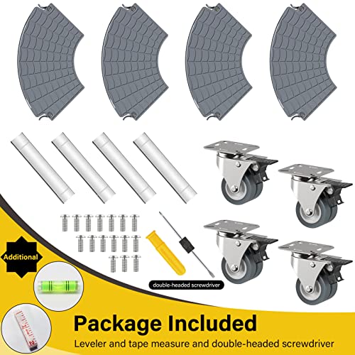 Goovilla Plant Stand with Wheels 440LBS Load,1Pack, Adjustable 15-22",Gray - color: Grey