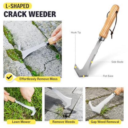3 Pack Garden Weeding Tool Set, Crack & Crevice Weeder