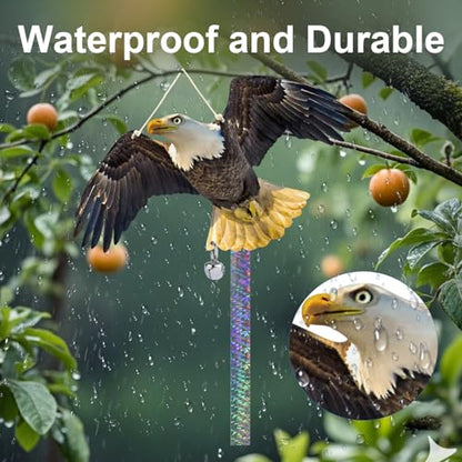 Flat Fake Hawk to Keep Away with Reflective Tape, 2Pcs Pigeon Scare Devices, Visual Hanging Owls to Scare Away from Woodpecker Porch Patio Balcony, Garden Owls to Scares Outdoor to Protect Yard - color: 4Pcs Black-1