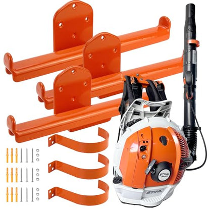 Backpack Blower Rack with Tube Hook,3 Pack Backpack Blower Wall Mount - size: 3 Pack