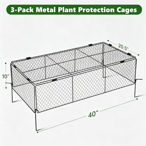 Chicken Wire Crop Cage, Heavy Duty Plant Protector for Raised Garden Bed