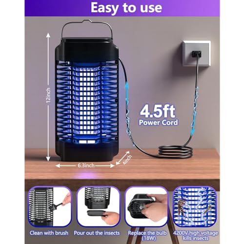 4200V 18W Bug Zapper, Electric Mosquito Zapper