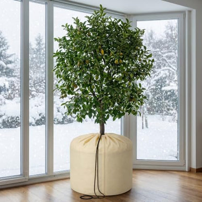 2 Pack Plant Winter Protection Pot Cover, 27"x25" Anti-Frost Flower Pot Bag - color: L-2pcs