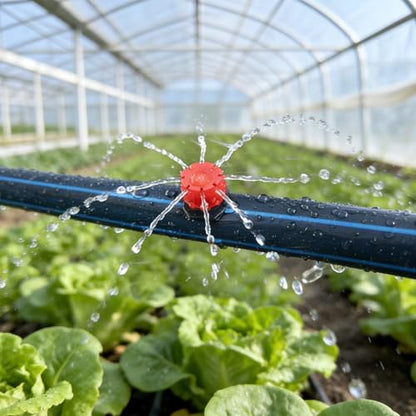 100Pcs Drip Irrigation Emitters,Adjustable Irrigation Drippers Sprinklers - color: Red-100pcs