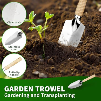 SHIKORI Garden Tool Set,5 Pcs Gardening Tool Set with Weeder Puller