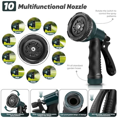 CXEZSIK Garden Hose metal 50ft Lightweight, Non-Expanding, Leak-Proof - color: Light Silver, size: 50FT