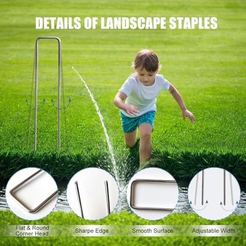 Galvanized Lawn Landscape Garden Staples 6 Inches 50 Pcs Sets