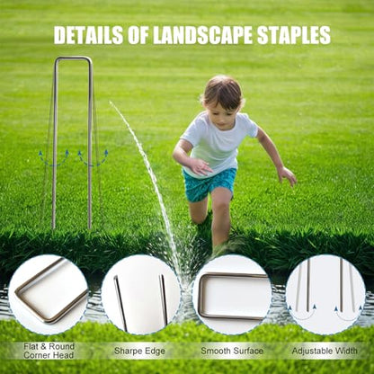 Galvanized Lawn Landscape Garden Staples 6 Inches 50 Pcs Sets