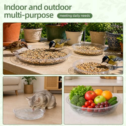 Clear Plant Saucer 16 inch Large Plant Drip Trays for Indoor outdoor plants - size: 16 INCH