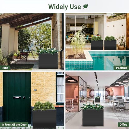 Metal Planter Box 38" x 13” x 30”, Large Rectangular Window Box - size: 38"L x 13"W x 30"H