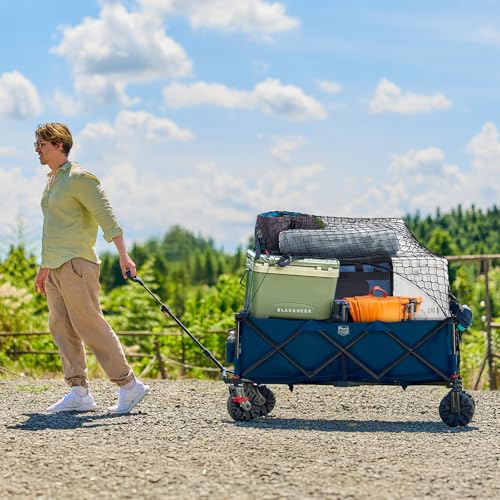 Timber Ridge 51.2" Extended Collapsible Wagon, 400L, Blue - color: Blue, size: 400L