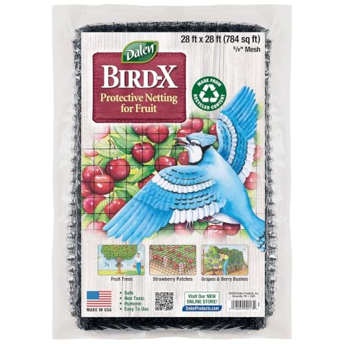 Dalen Bird-X Protective Mesh Netting for Fruit Trees & Berries - 28 x 28 ft - size: 28' x 28'