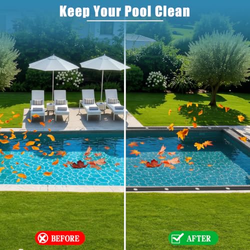 32x16FT Pool Leaf Net Cover for Inground/Above Ground Pool, Mesh Pool Cover - size: 32X16FT