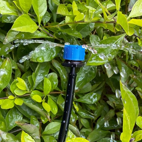 100Pcs Drip Irrigation Emitters,Adjustable Irrigation Drippers Sprinklers - color: Blue-100pcs