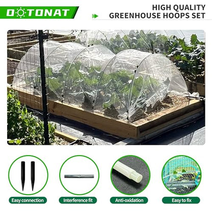 8FT Garden Hoops Grow Tunnel Kit - Rust-Free Fiberglass Frame for Raised Beds, 72pcs - DIY Plant Support for Garden Netting, Vegetable Garden Hoops Kit, Row Covers, and Greenhouse Hoops - size: 72Pcs
