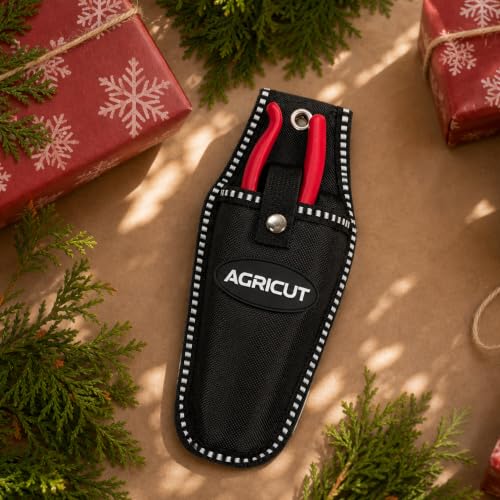 AGRICUT Japanese Pruning Shears, Hand Pruners with Sheath - style: Nylon Handle, High Carbon Steel PRO with Sheath