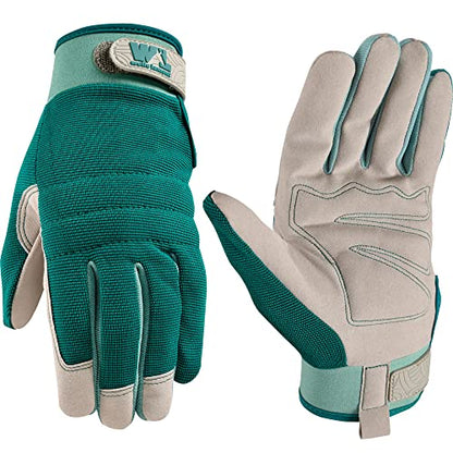 Wells Lamont Women's Synthetic Hybrid Work Gloves, Comfort Closure, Large - size: Large (Pack of 1)