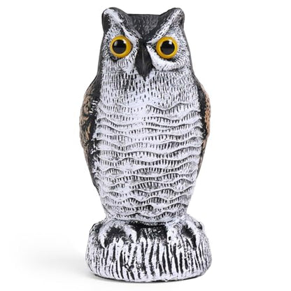OFFO Realistic Owl Statue, Hand-Painted Garden Owl Decor, 10 Inch - size: 10 in