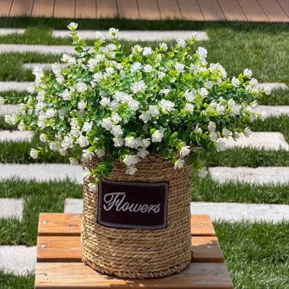 Artificial Flowers for Outdoor Planters, UV Resistant White 12 Bundles - color: Aurora- White