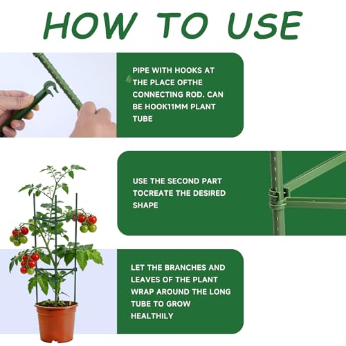 100pcs Garden Stakes Arms for Tomato Cage, 11mm, No Stake - size: 11mm/0.43inch